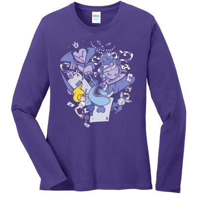 Alice In Wonderland Ladies Long Sleeve Shirt