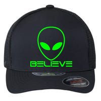 Alien Believe Funny Science Flexfit Unipanel Trucker Cap