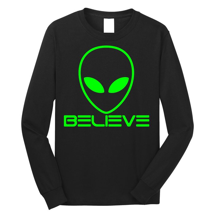 Alien Believe Funny Science Long Sleeve Shirt