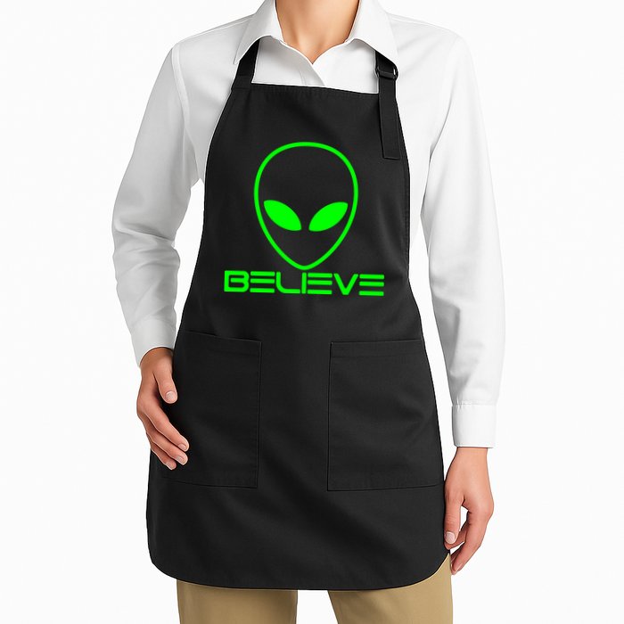 Alien Believe Funny Science Apron