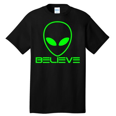 Alien Believe Funny Science Tall T-Shirt