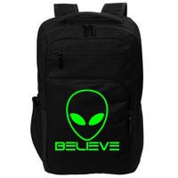 Alien Believe Funny Science Impact Tech Backpack