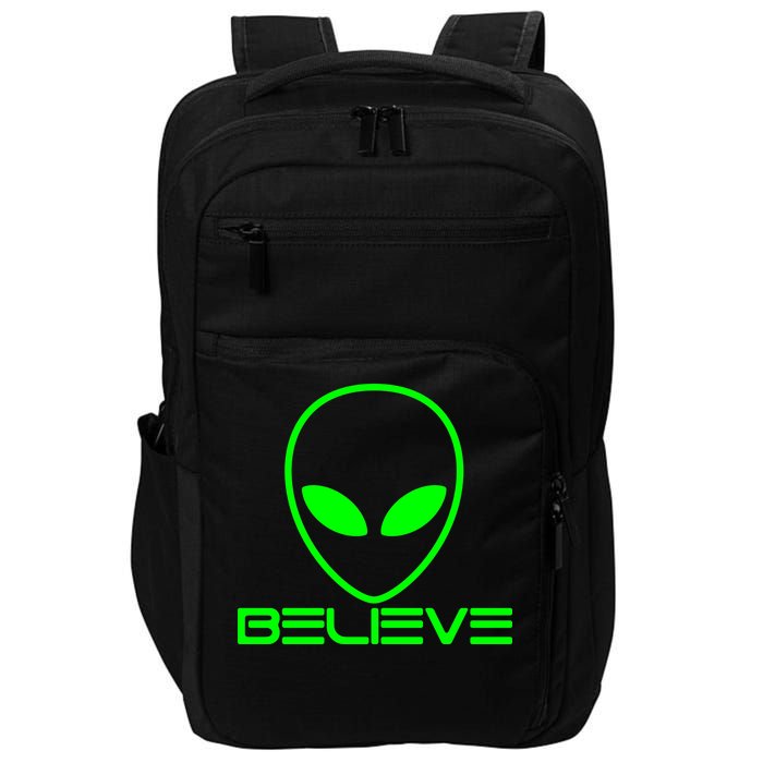 Alien Believe Funny Science Impact Tech Backpack