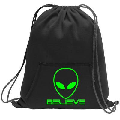 Alien Believe Funny Science Sweatshirt Cinch Pack Bag