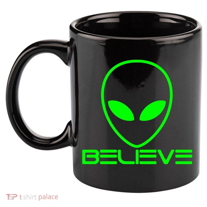 Alien Believe Funny Science 11oz C Handle Ceramic Mug