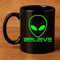 Alien Believe Funny Science 11oz C Handle Ceramic Mug