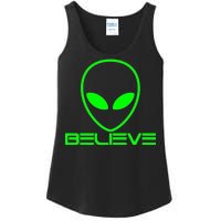 Alien Believe Funny Science Ladies Essential Tank