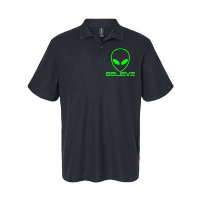 Alien Believe Funny Science Softstyle Adult Sport Polo