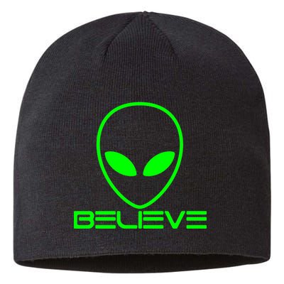 Alien Believe Funny Science Sustainable Beanie