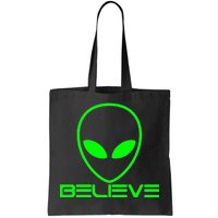 Alien Believe Funny Science Tote Bag