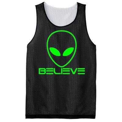 Alien Believe Funny Science Mesh Reversible Basketball Jersey Tank