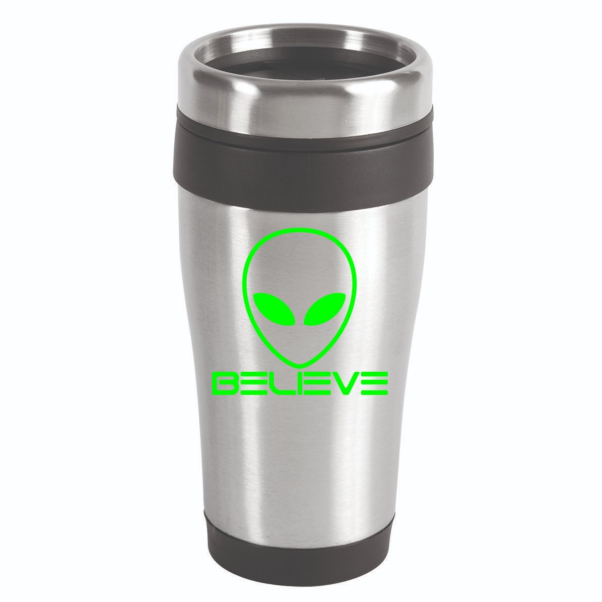 Alien Believe Funny Science 16oz Travel Tumbler