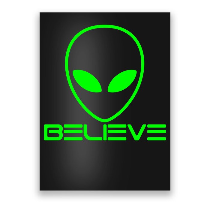 Alien Believe Funny Science Poster