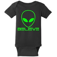 Alien Believe Funny Science Baby Bodysuit