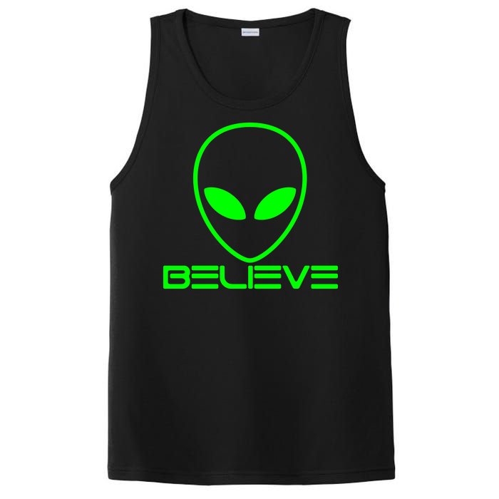 Alien Believe Funny Science PosiCharge Competitor Tank