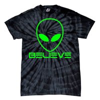 Alien Believe Funny Science Tie-Dye T-Shirt