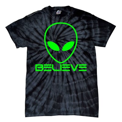 Alien Believe Funny Science Tie-Dye T-Shirt