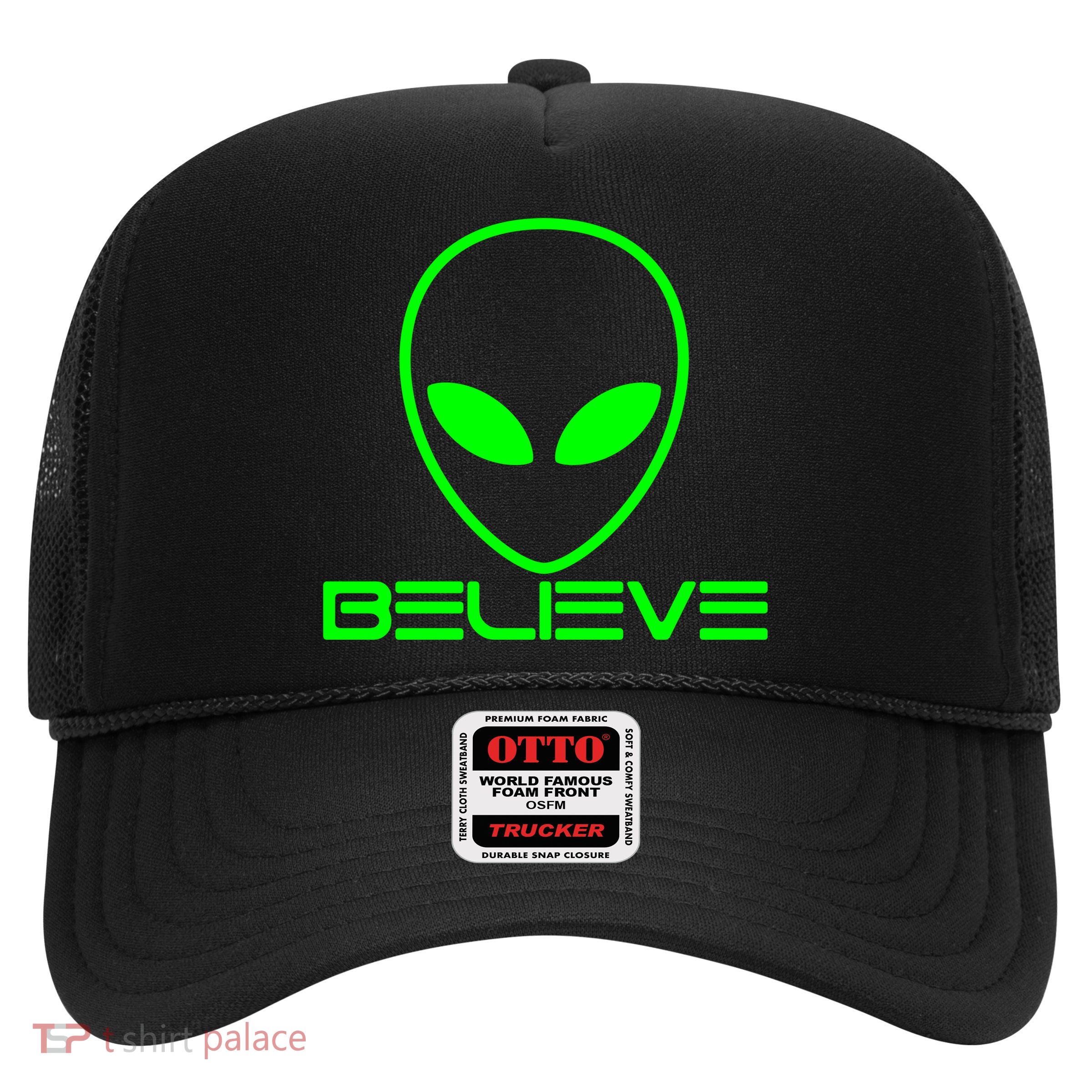 Alien Believe Funny Science Trucker Hat