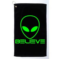 Alien Believe Funny Science Golf Towel
