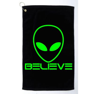 Alien Believe Funny Science Platinum Collection Golf Towel