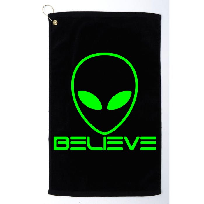 Alien Believe Funny Science Golf Towel