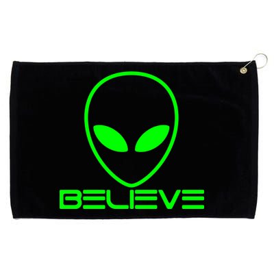 Alien Believe Funny Science Grommeted Golf Towel