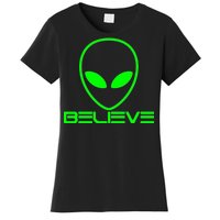 Alien Believe Funny Science Women's T-Shirt