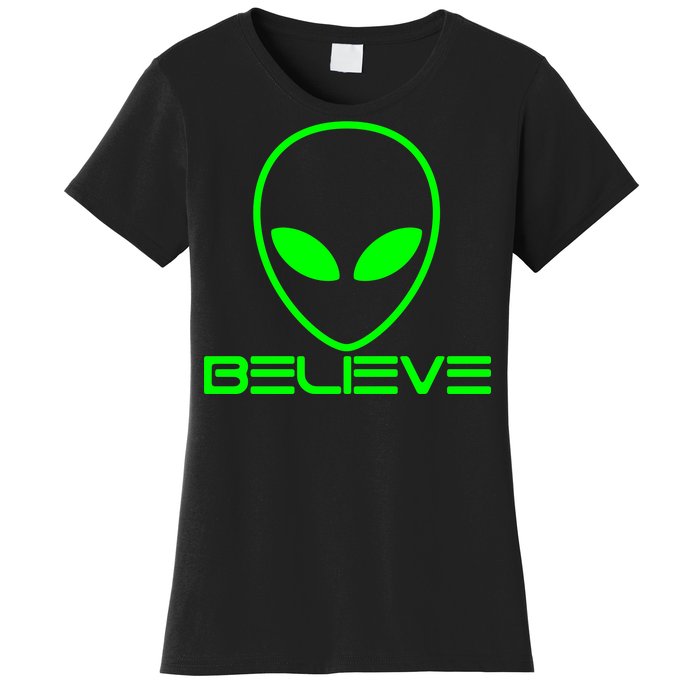 Alien Believe Funny Science Women's T-Shirt