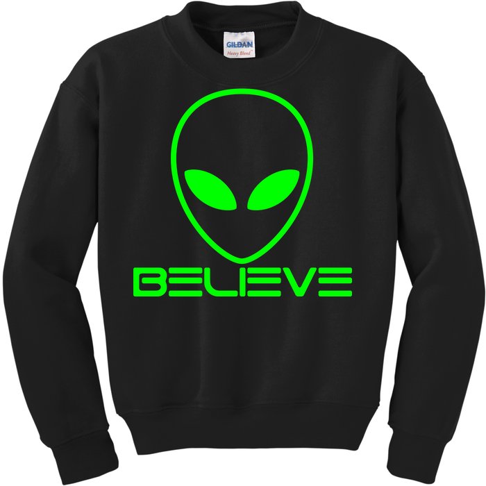 Alien Believe Funny Science Kids Sweatshirt