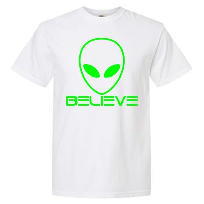 Alien Believe Funny Science Garment-Dyed Heavyweight T-Shirt