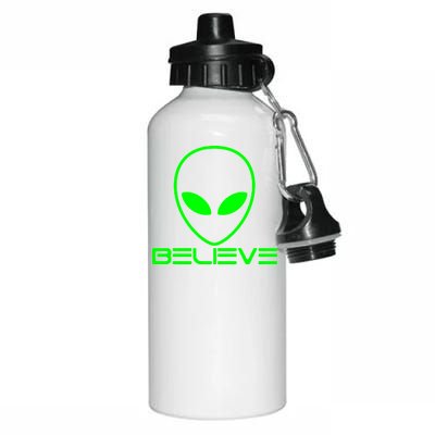 Alien Believe Funny Science Aluminum Water Bottle