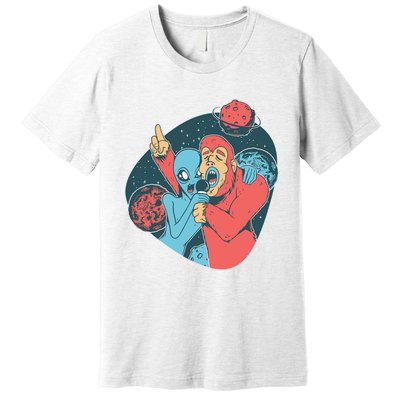 Alien Bigfoot Karaoke Premium T-Shirt