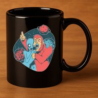 Alien Bigfoot Karaoke 11oz C Handle Ceramic Mug