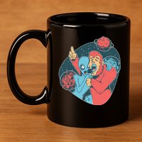 Alien Bigfoot Karaoke 11oz C Handle Ceramic Mug