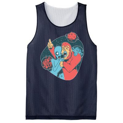 Alien Bigfoot Karaoke Mesh Reversible Basketball Jersey Tank