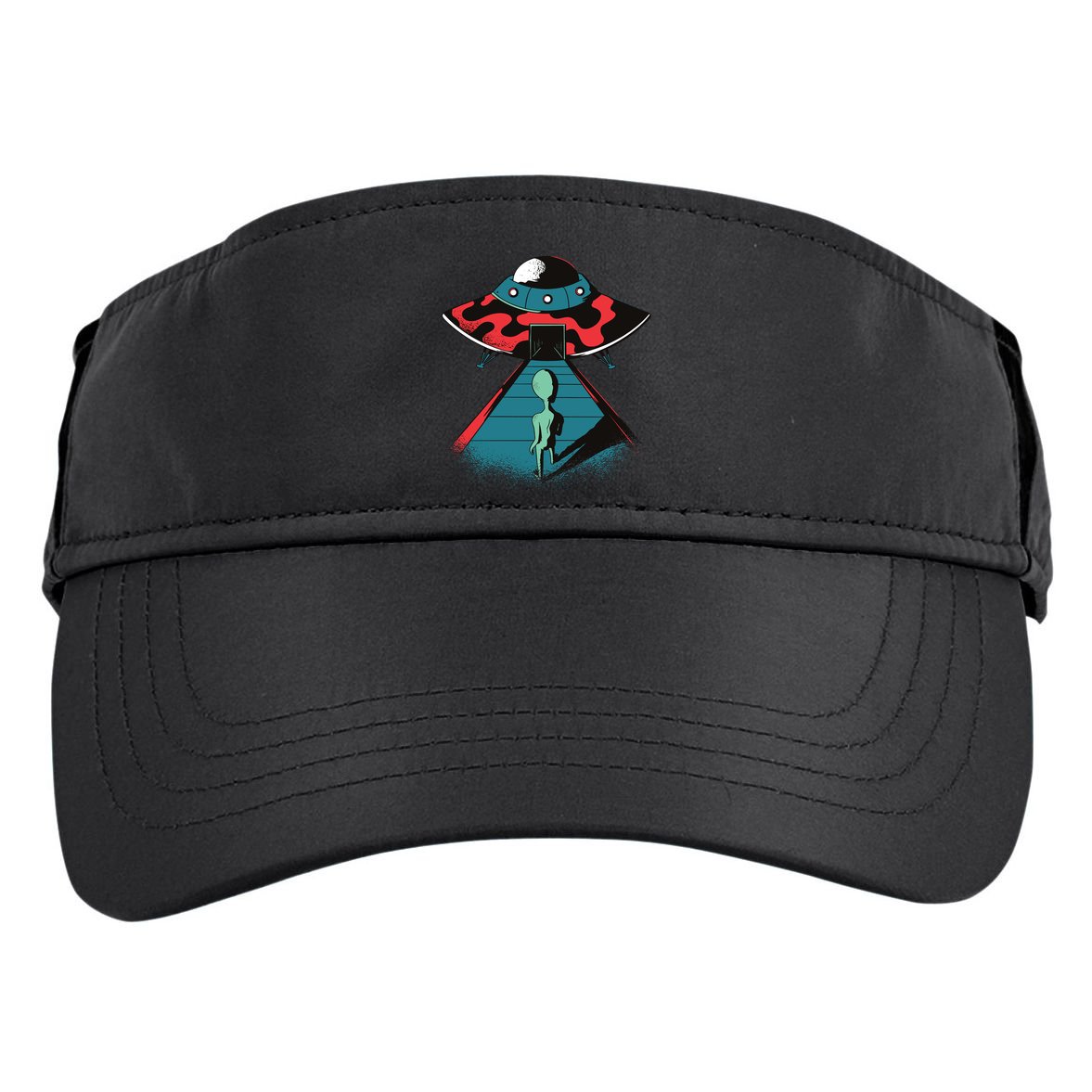 Alien Entering UFO Adult Drive Performance Visor