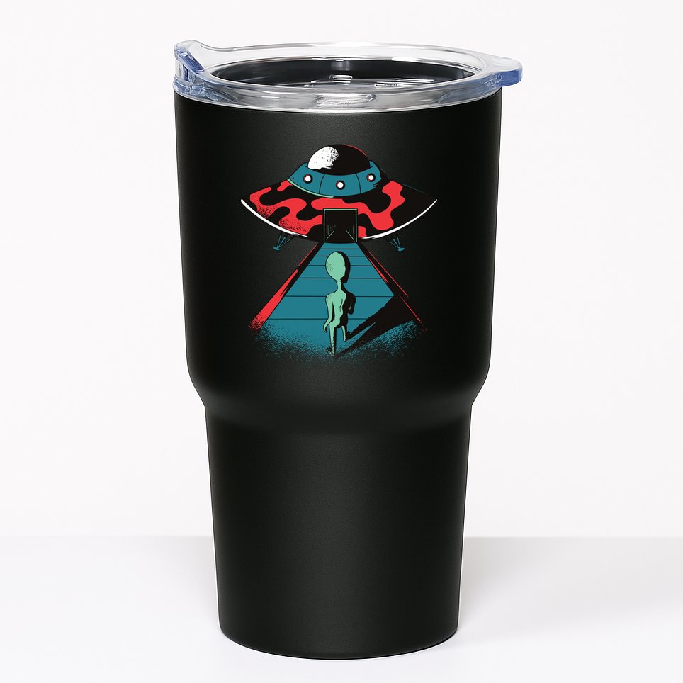 Alien Entering UFO Tumbler