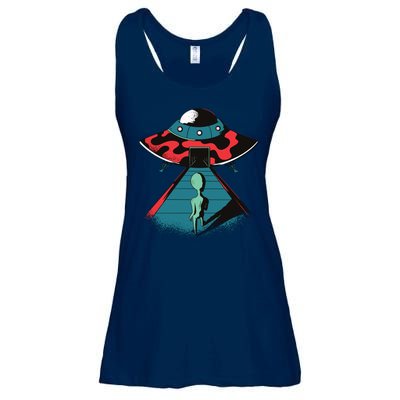 Alien Entering UFO Ladies Essential Flowy Tank