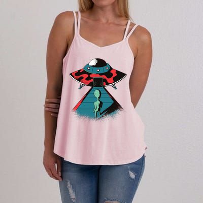 Alien Entering UFO Women's Strappy Tank