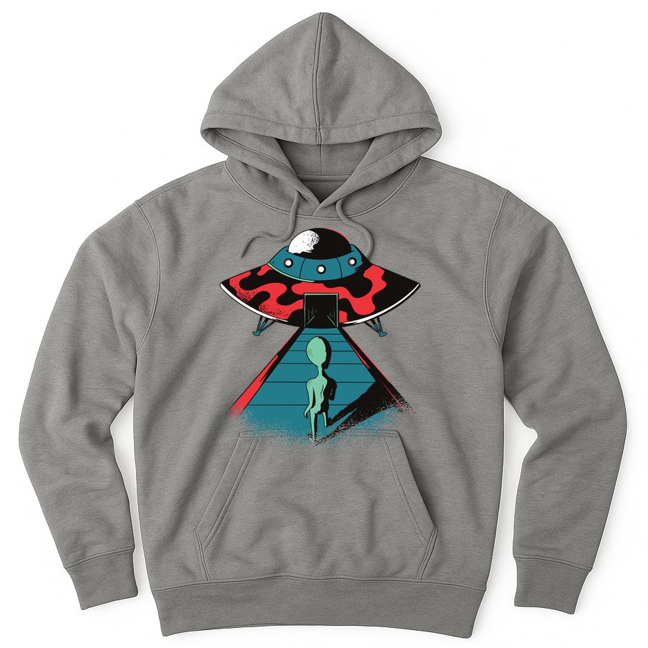 Alien Entering UFO Hoodie