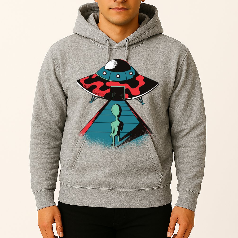 Alien Entering UFO Hoodie