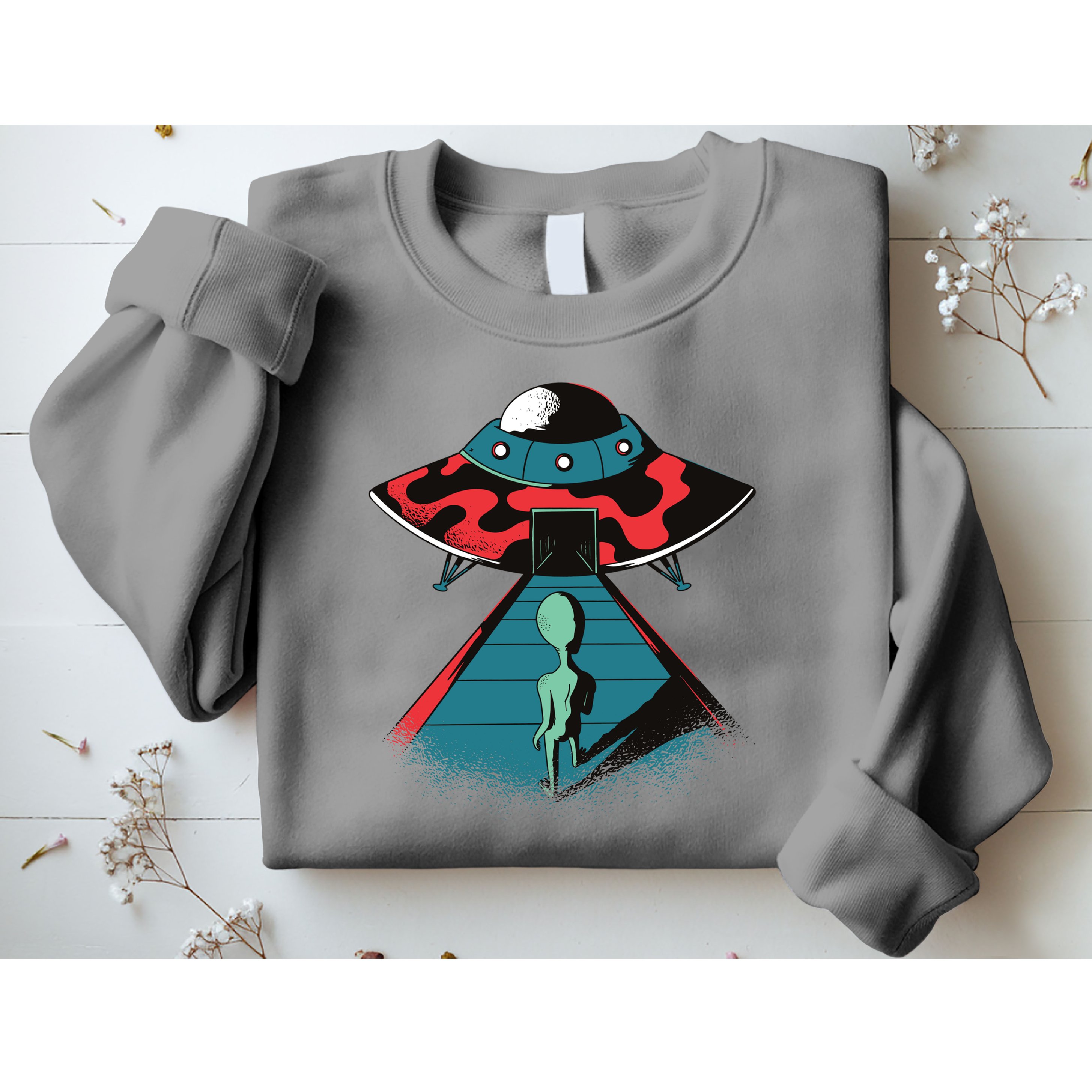 Alien Entering UFO Sweatshirt