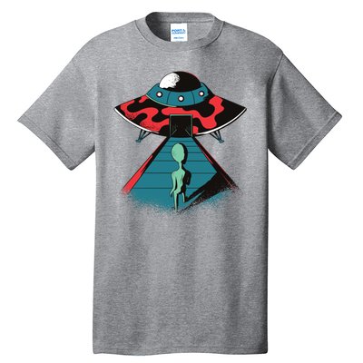 Alien Entering UFO Tall T-Shirt