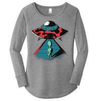 Alien Entering UFO Women's Perfect Tri Tunic Long Sleeve Shirt