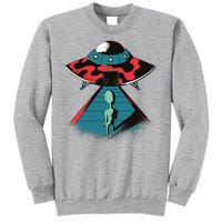 Alien Entering UFO Tall Sweatshirt