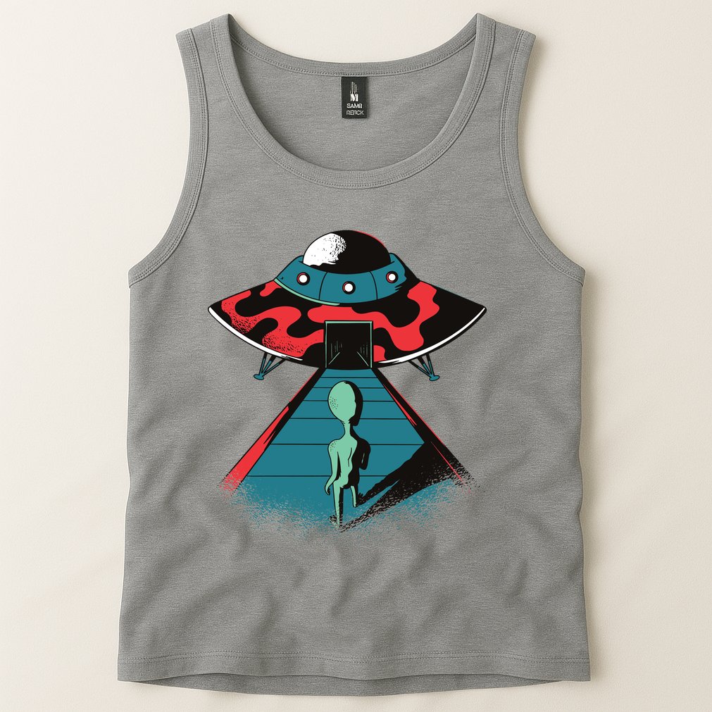 Alien Entering UFO Tank Top