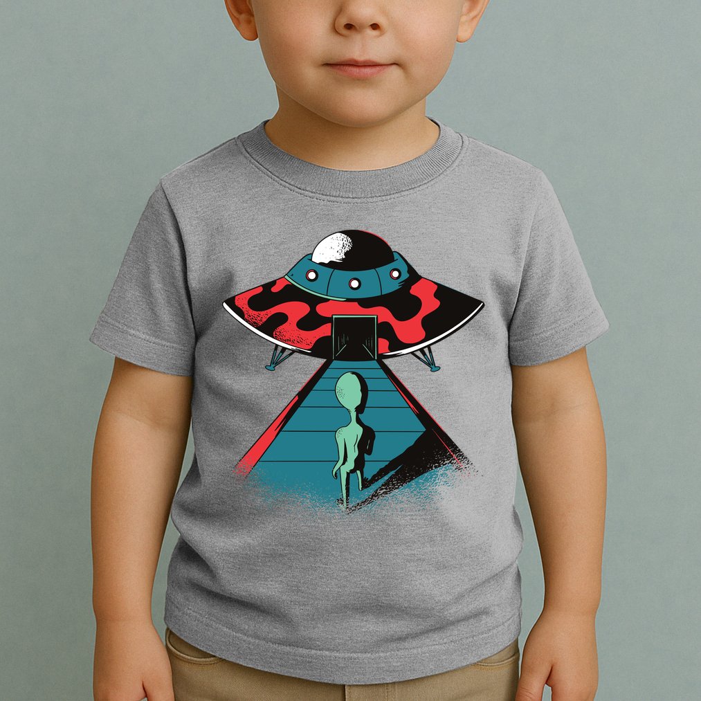 Alien Entering UFO Toddler T-Shirt