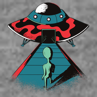 Alien Entering UFO Wool Snapback Cap