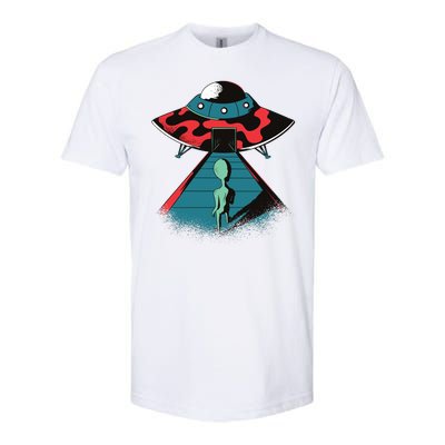 Alien Entering UFO Softstyle® CVC T-Shirt