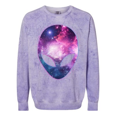 Alien Galaxy Face Colorblast Crewneck Sweatshirt